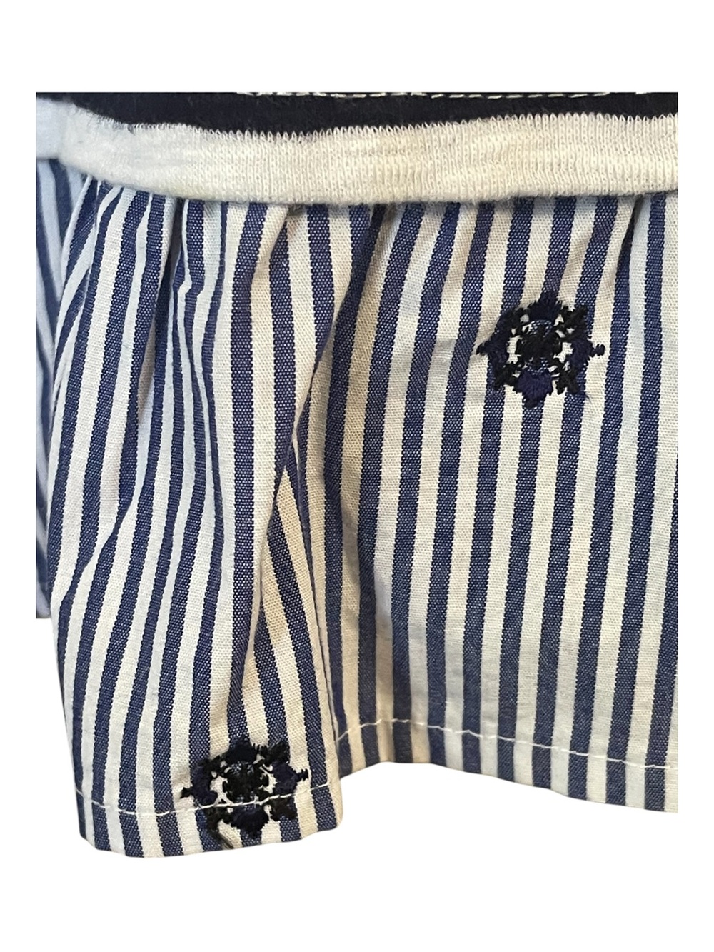 TALBOTS NAVY & WHITE STRIPED NAUTICAL 3/4 SLEEVE TOP SZ SM - Picture 8 of 10